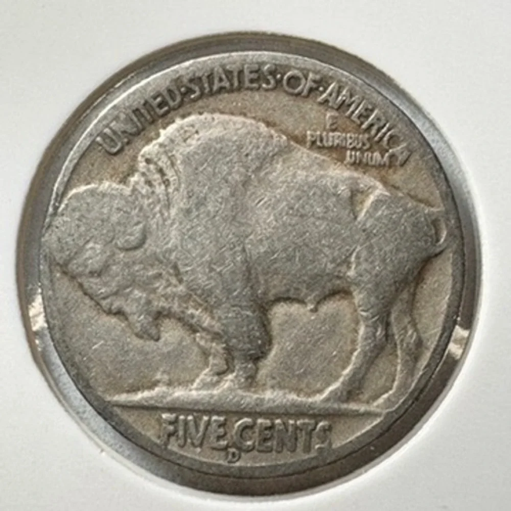 1936 D Buffalo Nickel Five Cents Indian Head Coin‎